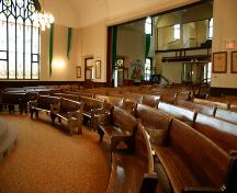 Intérieur de l'église unie de Carman, Carman, 2005; Historic Resources Branch, Manitoba Culture, Heritage and Tourism, 2005