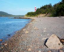 View from Thompson's Beach of Rocky Point Light Tower. Photo taken 2009.; Doug Wells 2009