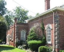 Of note is the quoining made of sawn-stone.; Beatrice Tam, 2008.