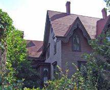 Roofing and window detail, The Old Place, Canning, NS.; Heritage Division, NS Dept. of Tourism, Culture and Heritage, 2009.