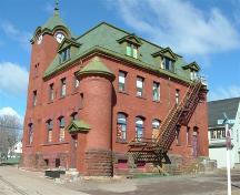Old Post Office, Parrsboro, NS, rear elevation, 2007.; Heritage Division, NS Dept. of Tourism, Culture and Heritage, 2007.