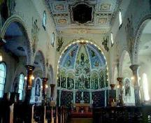 Artist's murals in St. Peter's Roman Catholic Church in Muenster, SK, 1981.; Government of Saskatchewan, Frank Korvemaker, 1981.