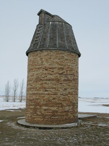 South side of silo