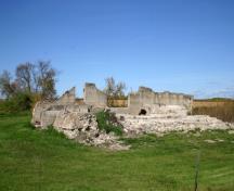 Contextual view, from the southeast, of the T.A. Burrows Mill Site, Grandview, 2008; Historic Resources Branch, Manitoba Culture, Heritage and Tourism, 2008