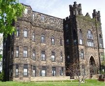 Castle Manor, formerly Mary's Home, as seen from the southeast.  The eastern archway currently serves as the main entrance.; Moncton Museum
