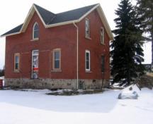 Of note is the centre gable and gothic window.; Mary Tivy, 2008.