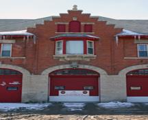 Détail de la caserne de pompiers de Saint-Vital, Winnipeg, 2007; Historic Resources Branch, Manitoba Culture, Heritage and Tourism, 2007