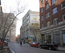 Contextual view, from the northeast, of the Gregg Building, Winnipeg, 2007; Historic Resources Branch, Manitoba Culture, Heritage and Tourism, 2007