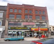 Of note is the building's prominent location on one of Kitchener's main streets, King Street West.; Chelsey Tyers, 2008.