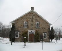 Of note is the double door entrance with transom in a heavily moulded frame.; Town of Milton, ND.