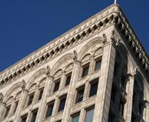 Wall detail of the Electric Railway Chambers, Winnipeg, 2006; Historic Resources Branch, Manitoba Culture, Heritage and Tourism, 2006