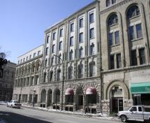Primary elevations, from the northeast, of the Earn International Building, Winnipeg, 2006; Historic Resources Branch, Manitoba Culture, Heritage and Tourism, 2006