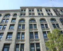 Detail view of the R.J. Whitla and Company Building, Winnipeg, 2008; Historic Resources Branch, Manitoba Culture, Heritage and Tourism, 2008