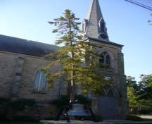 Of note is the 50-foot spire and bell tower.; Kirsten Pries, 2008.