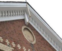 Of note are the quoins and the use of yellow brick for the decorative details.; Chelsey Tyers, 2008.