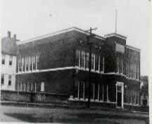 The old Coleman High School Provincial Historic Resource (circa 1937); Crowsnest Pass Museum, date unknown
