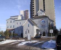 This image illustrates the west elevation of the Edmonton Milling Company and illustrates all the building additions between 1892 and 1902.; City of Edmonton, 2004