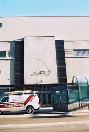 View of one of the west entrances on 103 Street.