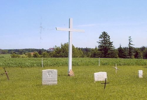 Showing gravestones on cemetery grounds