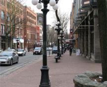 General view of Water Street, within the Gastown Historic District National Historic Site of Canada, 2008.; Andrew Waldron, Parks Canada Agency / Agence Parcs Canada, 2008.