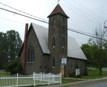 View of the front façade of the Holy Trinity Anglican Church in Hartland, NB; Doris E. Kennedy