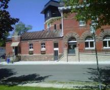 A view of Petrolia's Old Post Office, on the east side.; Image taken June 7th, 2010.