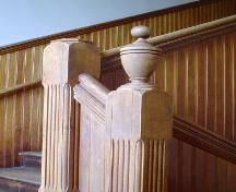 Lunenburg Academy, Old Town Lunenburg, interior staircase detail, 2004; Heritage Division, Nova Scotia Department of Tourism, Culture & Heritage, 2004