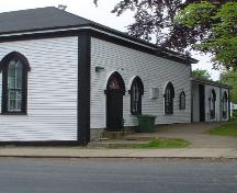 St. John's Parish Hall, Old Town Lunenburg, north façade detail, 2004; Heritage Division, NS Dept. of Tourism, Culture and Heritage, 2004