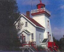 Vue générale du Phare du Janet Head.; Department of Fisheries and Oceans, Canadian Coast Guard / Ministère des Pêches et des Océans, Garde côtière canadienne