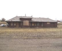 The principal facade of the Canadian Pacific Railway Station Building Provincial Historic Resource, near Empress (October 2000); Alberta Culture and Community Spirit, Historic Resources Management Branch, 2000