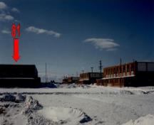 View of Hangar 81, showing its relationship with the four remaining hangars, 1995.; Ministère de la Défense nationale / Department of National Defence, 1995.