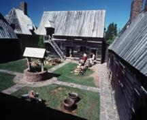 General view of the Port Royal Habitation, 1990.; Public Works Canada / Ministère des Travaux publics, B. Pratt, 1990