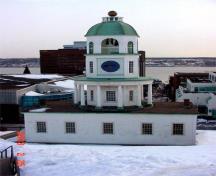 General view of the rear of the Town Clock on Citadel Hill putting and emphasis on the building’s value as a visual monument which recalls Halifax’s 19th Century character, 2003.; Parks Canada Agency / Agence Parcs Canada, 2003.