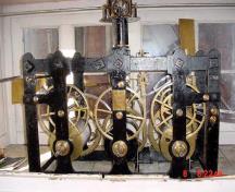 Interior view of the Town Clock on Citadel Hill showing the clock mechanism, 2003.; Parks Canada Agency / Agence Parcs Canada, 2003.