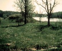 Vue générale du lieu historique national du Canada Kay-Nah-Chi-Wah-Nung, qui montre les monticules funéraires anciens dont l’état est peu perturbé.; Agence Parcs Canada / Parks Canada Agency n.d.