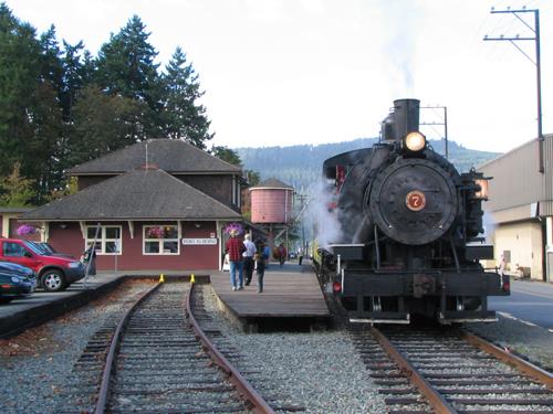 Port Alberni Train Station, platform and water tower