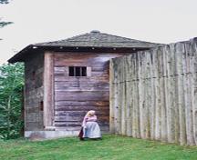 General view of the Northeast Bastion showing its role as one of the key elements which defines the physical enclosure of space that constitutes Fort Langley, 2004.; Parks Canada Agency / Agence Parcs Canada, J. Gordon, 2004.
