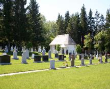 View from the northwest of St. Elijah Romanian Orthodox Church, Lennard, 2005; Historic Resources Branch, Manitoba Culture, Heritage & Tourism, 2005