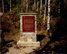 View of the location of the HSMBC plaque; Parks Canada / Parcs Canada, 1989