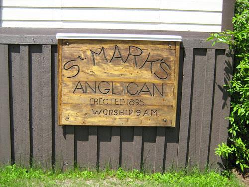 St. Mark's Anglican Church sign detail, 2011