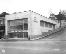 Historic exterior view of the Bank of Montreal, nd; New Westminster Public Library, NWPL, 1548