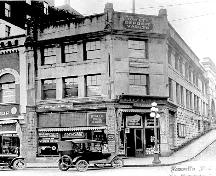 Historic view of the Masonic Block, exterior view, ND; New Westminster Public Library, NWPL 2544