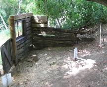 View of Doukhobor Dugout House following preservation treatment, July 2008; Government of Saskatchewan, Bernard Flaman, 2008.
