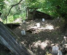 Looking into the Dugout house from slightly above; Government of Saskatchewan, Bernard Flaman, 2006
