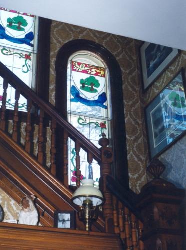 Showing decorative interior balustrade and windows