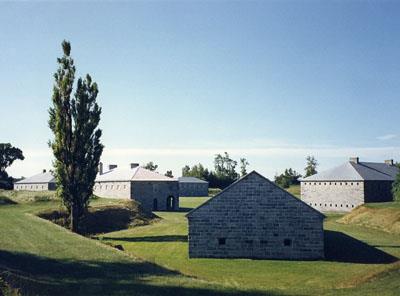 View of the powder magazine at Fort Lennox