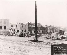 Construction of the Hennesey Place Hydrostones, Halifax, 1919.; Courtsey of Nova Scotia Archives and Records Management, Charles Vaughan collection, N-7037