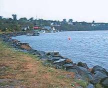 General view of the Beaubears Island Shipbuilding National Historic Site of Canada, 2001.; Parks Canada Agency / Agence Parc Canada, 2001.