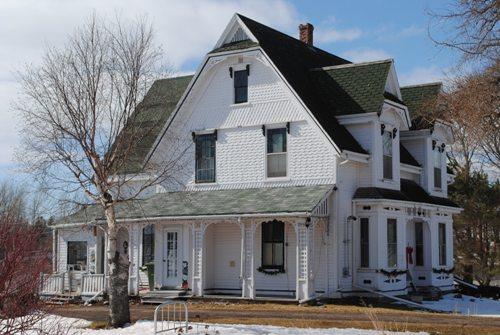 East and front elevations