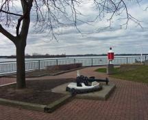 Vue générale du chantier naval d’Amherstburg montrant la proximité des lacs Érié et Huron, 2009.; Parks Canada Agency | Agence Parcs Canada, 2009.